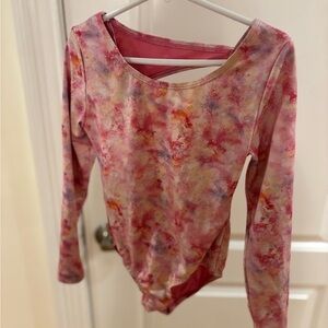 Cat & Jack Pink Tie-Dye Long Sleeve Bodysuit